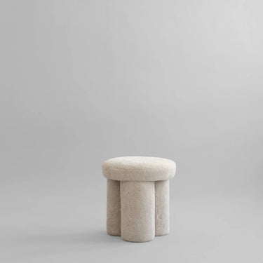 Big Foot Stool - Sandshell Sheep Skin - Mararamiro