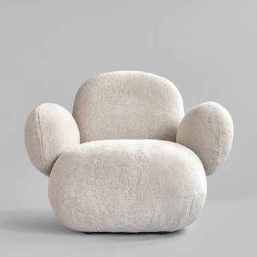 Toe Flat Armchair - Sandshell Sheepskin - Mararamiro