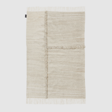 E-1027 White + White - Hand Woven Rug - Mararamiro