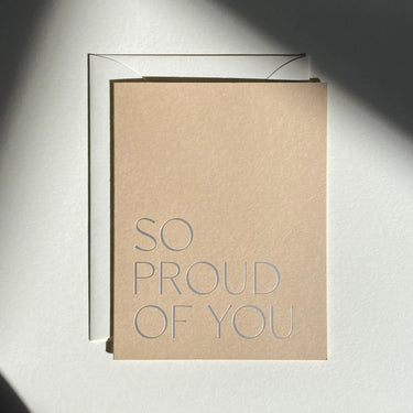 So Proud Of You No. 21 Letterpress Card - Mararamiro