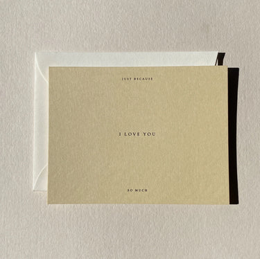 I Love You No. 19 Letterpress Card - Mararamiro