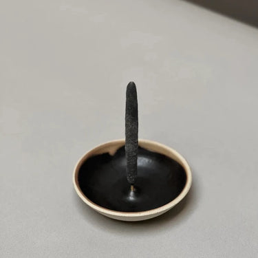 Stoneware Incense Holder - Black - Mararamiro