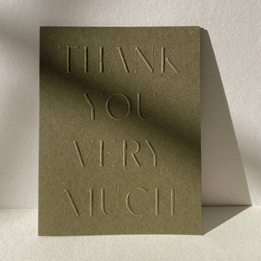 Thank You Very Much Letterpress Card