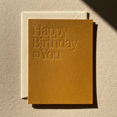 Happy Birthday to You Letterpress Card - Mararamiro