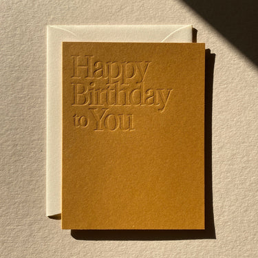 Happy Birthday to You Letterpress Card