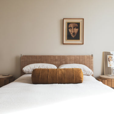 Mud Cloth Bolster Pillow - Mustard - Mararamiro