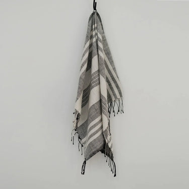 Usva Hand Towel - Ivory/Grey Stripe - Mararamiro