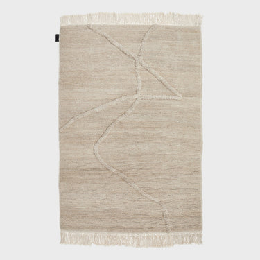 Vuoristo, Hand Knotted Rug - White + White - Mararamiro