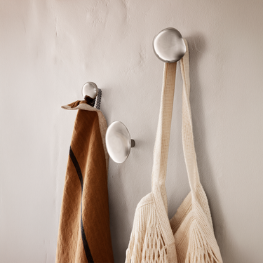 Chanterelle Knob/Hook - Brushed Stainless Steel