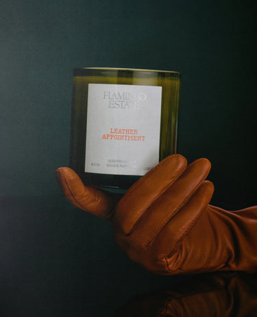 Leather Appointment Candle - Flamingo Estate