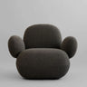 Toe Flat Armchair - Deep Taupe Bouclé - Mararamiro