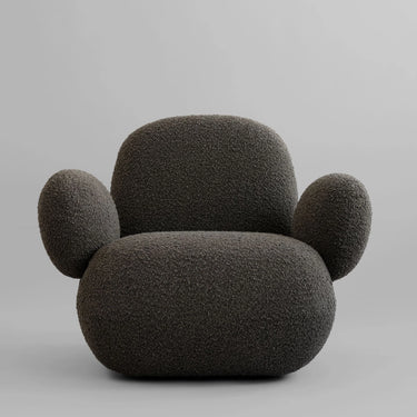 Toe Flat Armchair - Deep Taupe Bouclé - Mararamiro