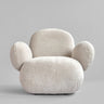 Toe Flat Armchair - Sandshell Sheepskin - Mararamiro