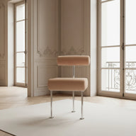 Hiro Dining Chair - Stainless Steel/Nubuck