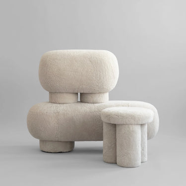 Big Foot Bench Petit- Sandshell Sheep Skin - Mararamiro