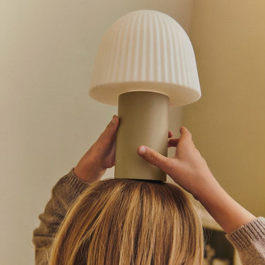 Frill Portable Lamp - Cashmere/White