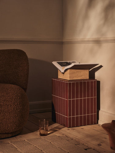 Pillar Side Table - Brown
