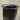 Black ceramic vase on a beige background