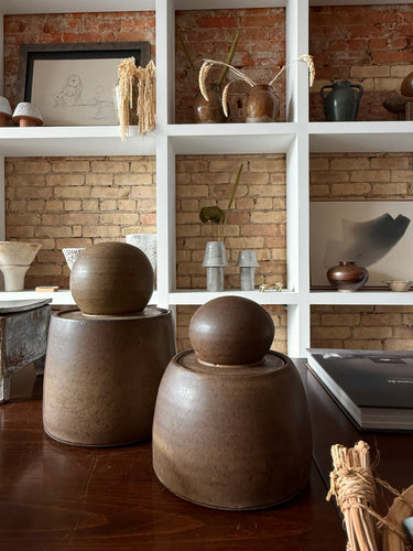 Olive Brown Stash Jar