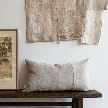 Antique Linen Pillow 27" x 15" - Mararamiro