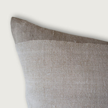 Two-Tone Antique Linen Pillow 18" x 18"