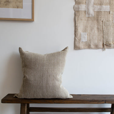 Antique Linen Pillow 22" x 22" - Mararamiro