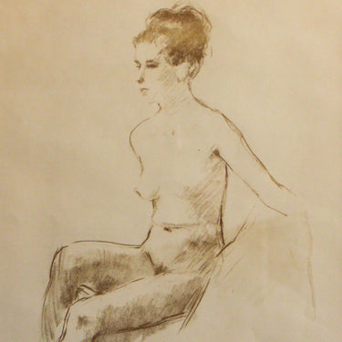 Seated Nude Study By Bianchi (Attributed)