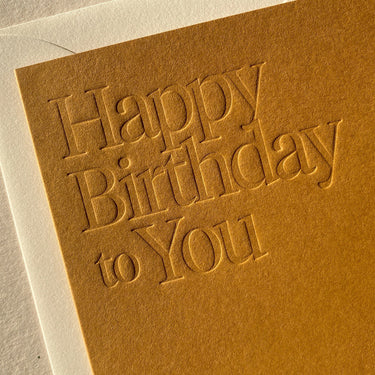 Happy Birthday to You Letterpress Card