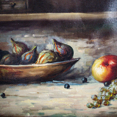 Still Life With Figs - Oil On Canvas
