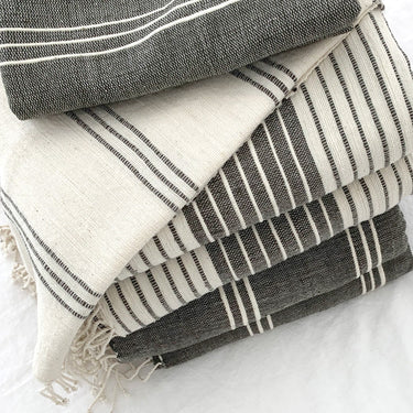 Rite Hand Towel - Ivory/Grey Stripe - Mararamiro