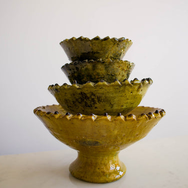 Tamegroute Pedestal Bowl - Small Citron No2 - Mararamiro