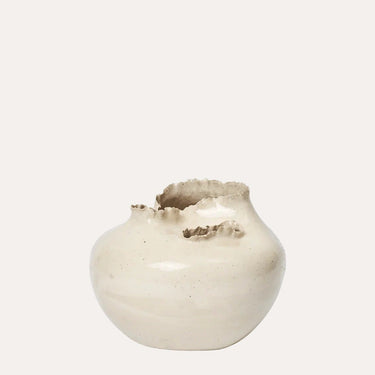 Tereo Round Vase - Off-White Speckle - Mararamiro