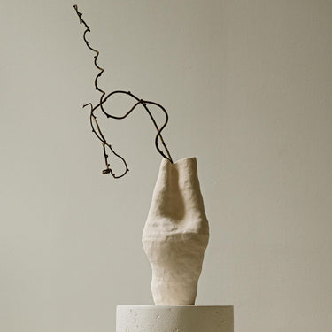 Medium Unglazed Sculptural Vessel 3 by Angela Cho