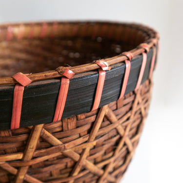 Vintage Footed Woven Basket