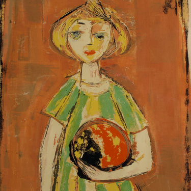 Girl with Ball, Signed Alex
