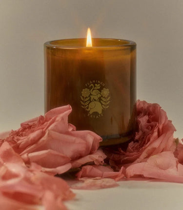 Night Blooming Jasmine & Damask Rose Candle - Flamingo Estate - Mararamiro