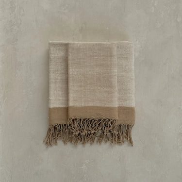 Savu Hand Towel - Oatmeal/Sandstone Edge