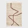 Vuoristo, Hand Woven Rug - White + Brown - Mararamiro