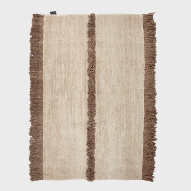 Nurja, Hand Knotted Rug - White + Brown