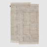 Valli, Hand Knotted Wool Rug - White + White (6' x 8') - Mararamiro