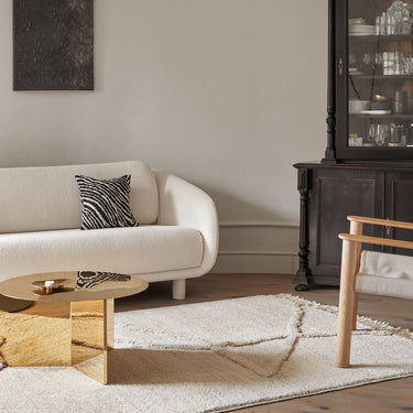 Vuoristo, Hand Woven Rug - White + White - Mararamiro