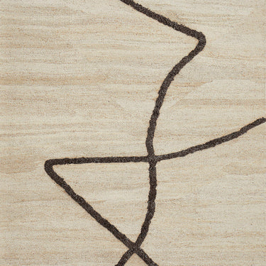 Vuoristo, Hand Woven Rug - White + Black - Mararamiro