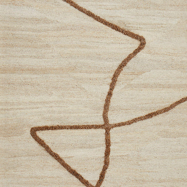 Vuoristo, Hand Knotted Rug - White + Brown - Mararamiro