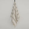 Tihku Hand Towel - Ivory/Grey Stripe - Mararamiro