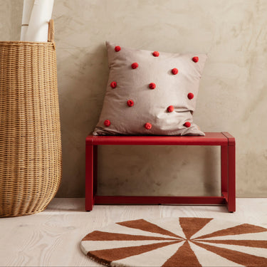 Arch Tufted Rug Small - Brick/Off-White