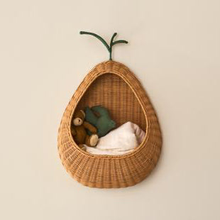 Pear Braided Wall Pocket - Natural