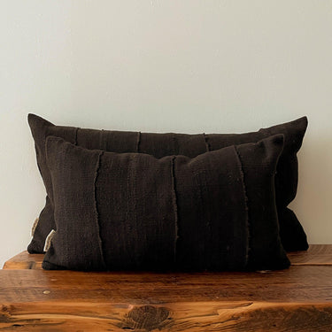 Mud Cloth Pillow - 17"x10" Black - Mararamiro