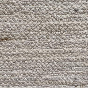 Braided White Hemp Rug - Mararamiro
