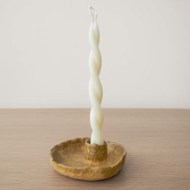 Buff Ancient Sand Candle Holder - Mararamiro
