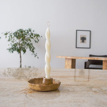 Buff Ancient Sand Candle Holder - Mararamiro